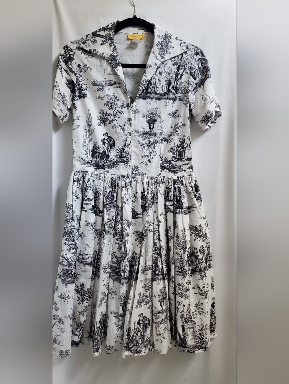 Bernie Dexter L Black And White Toile Dress - Picture 3 of 6